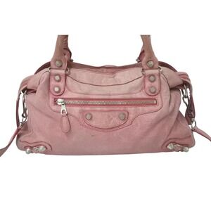 Balenciaga Town Giant Handbag Leather Pink The